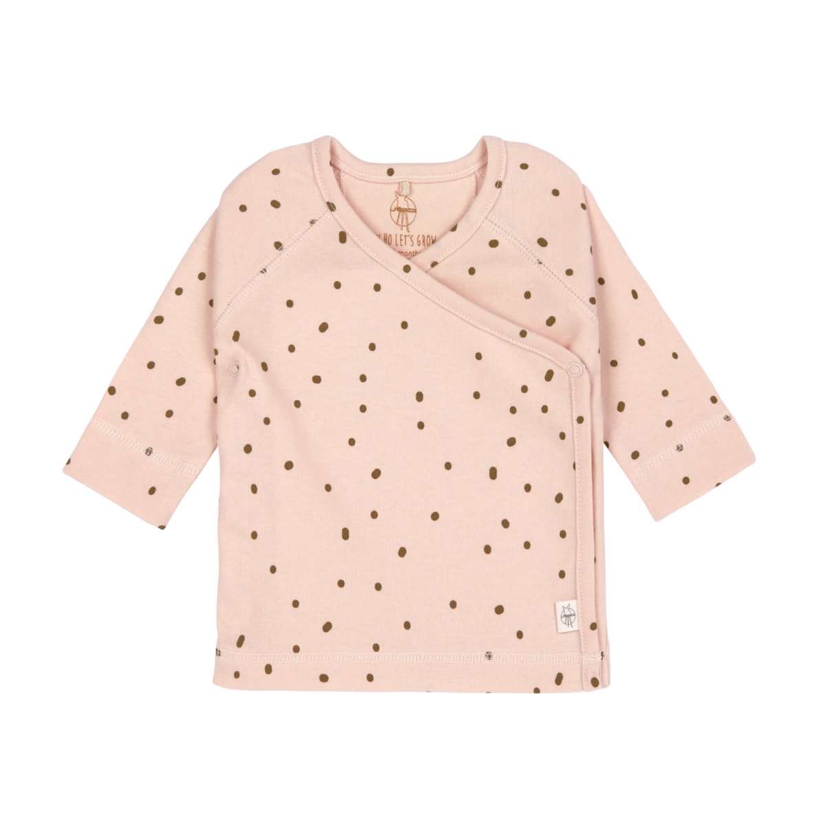 T-Shirt Kimono GOTS Pointillés rose poudré (Lassig)