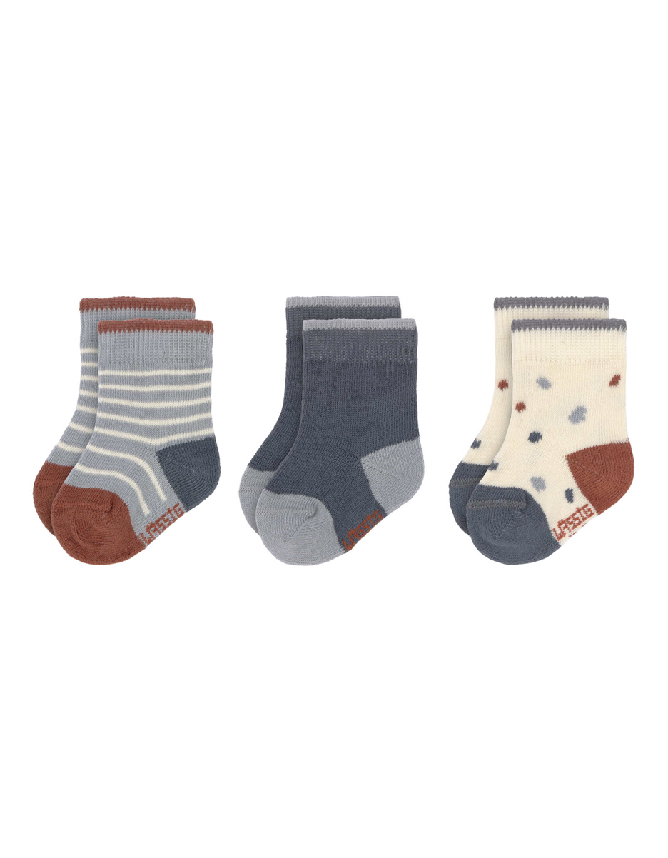Chaussettes Enfants (Lot de 3 ), Tiny Farmer Bleu (Lassig)