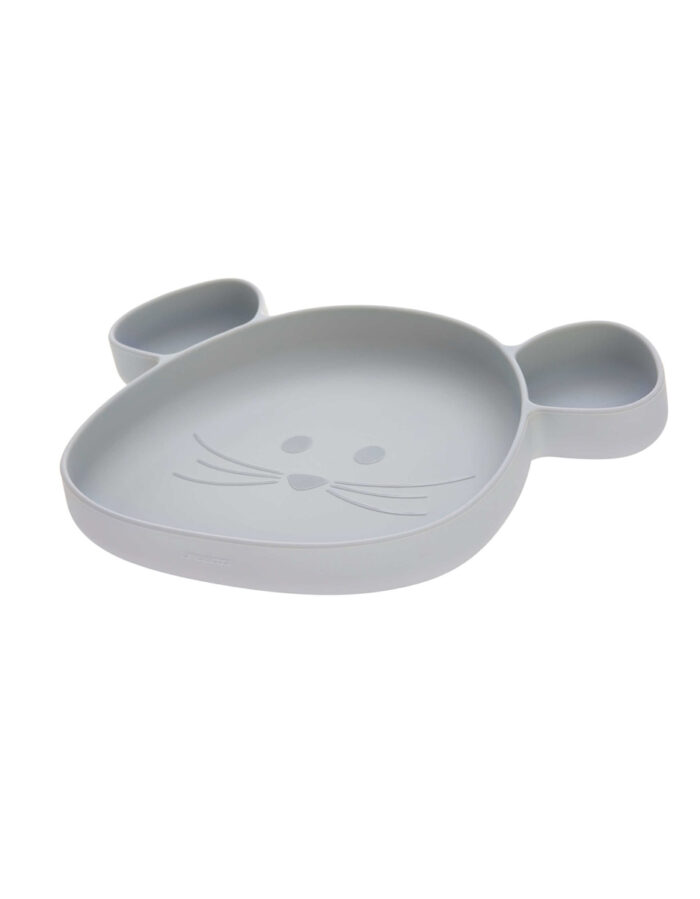 Assiette à compartiments en silicone Little  Chums souris (Lassig)