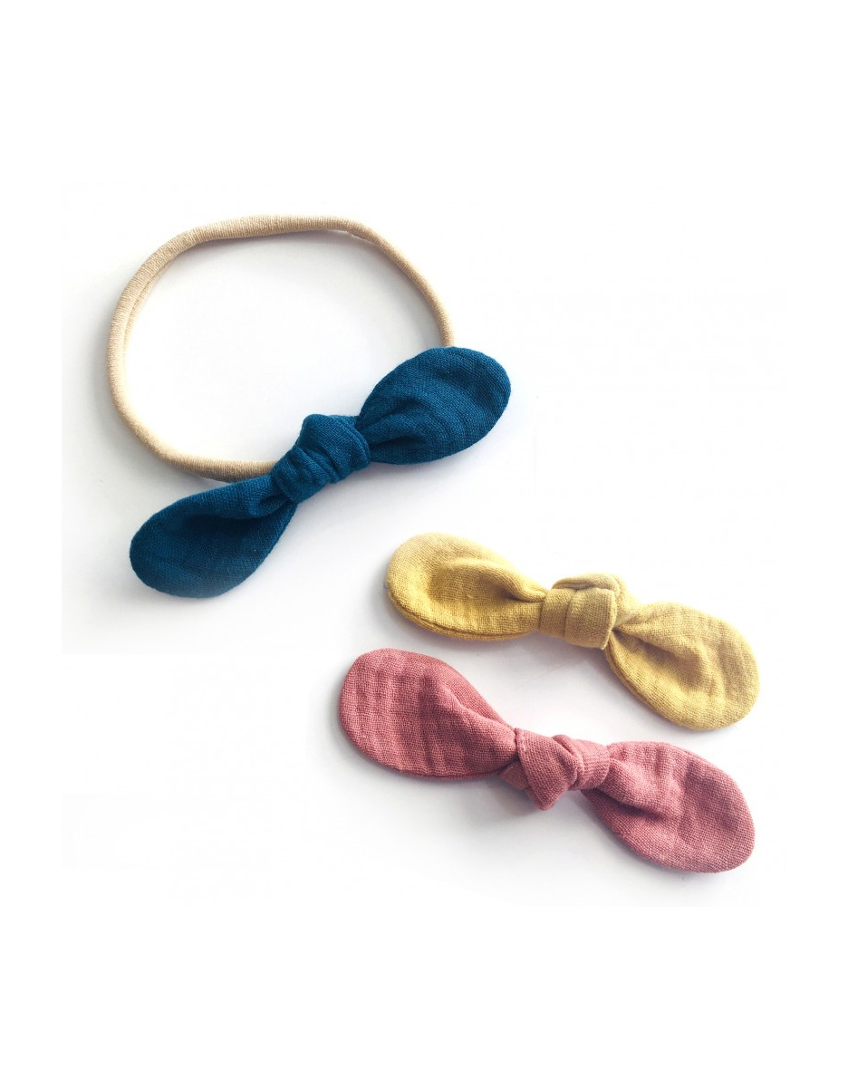 Bandeau magique (1 bandeau extensible + 3 nœuds) - assortiment tendance (BB&Co)