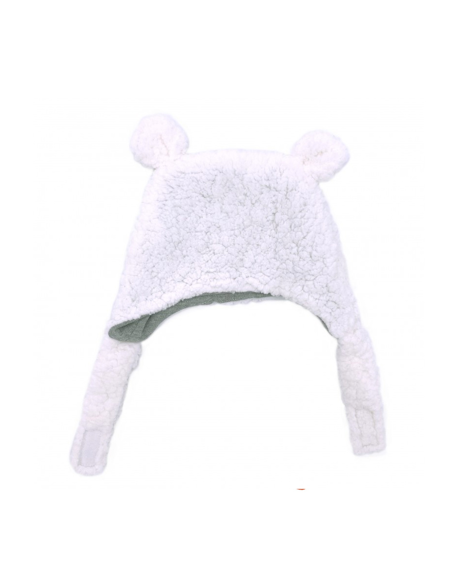 Bonnet chapka ours en sherpa blanc (BB&Co)