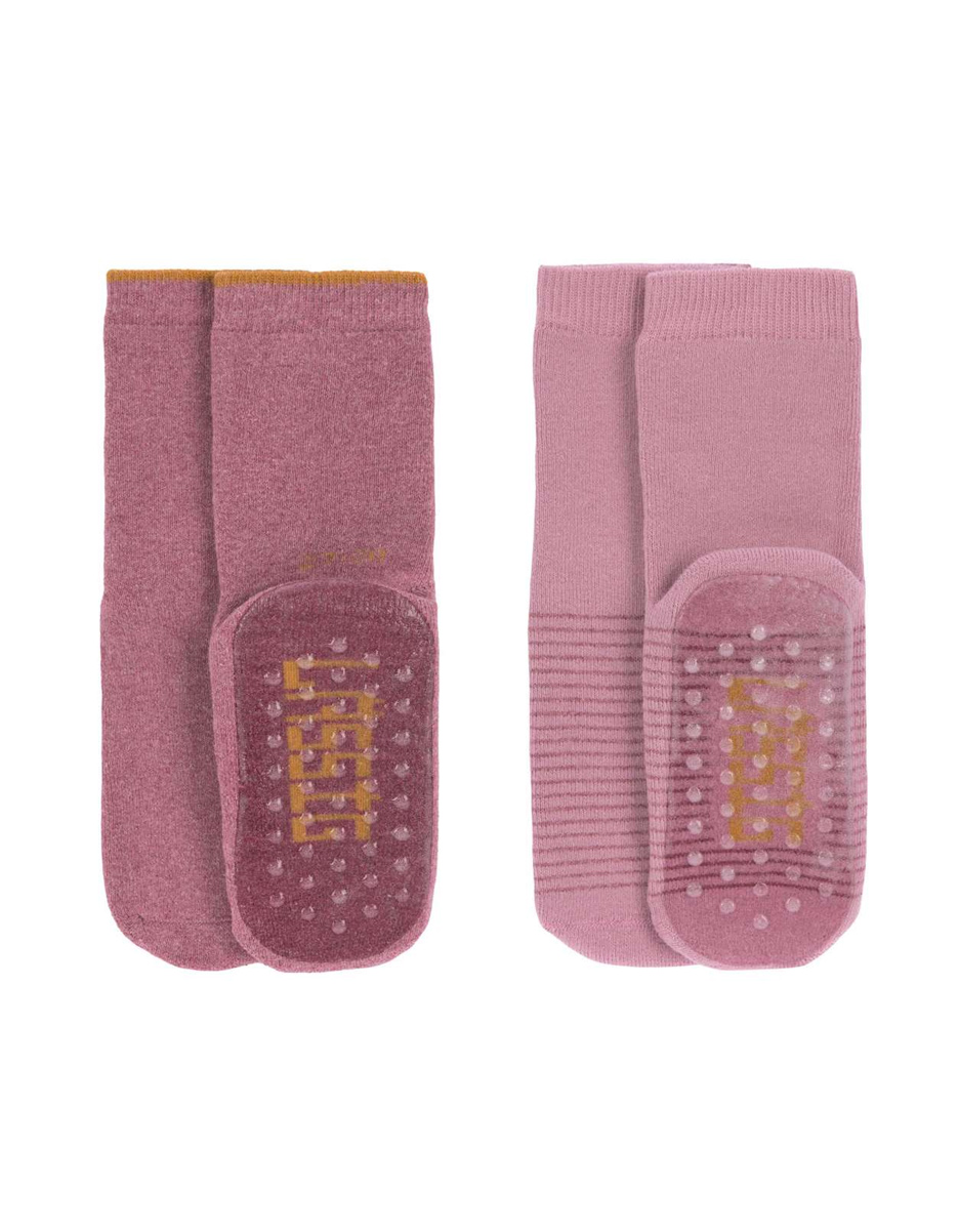 Lot de 2 chaussettes antidérapantes, rose (Lassig)