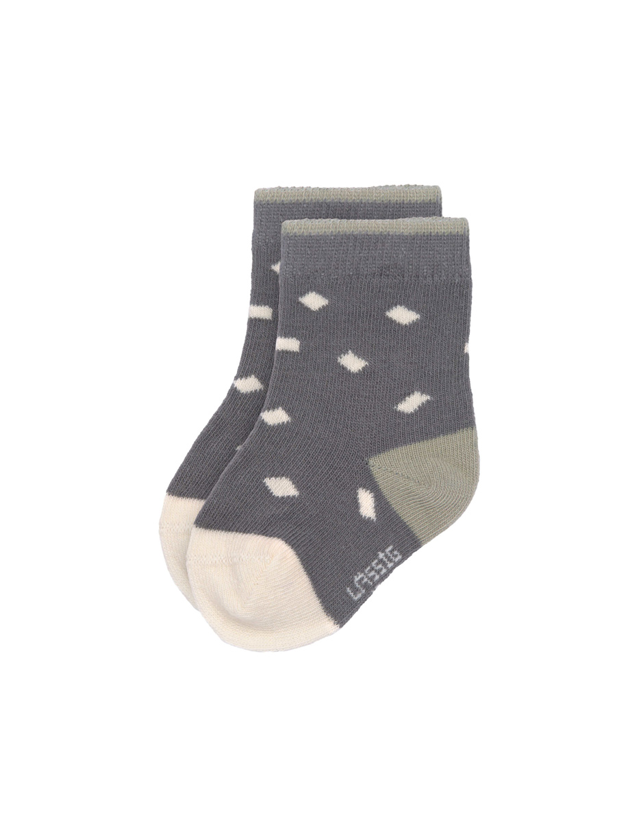 Chaussettes enfants (3 ps.) - GOTS, Anthracite Olive (Lassig) – Image 2