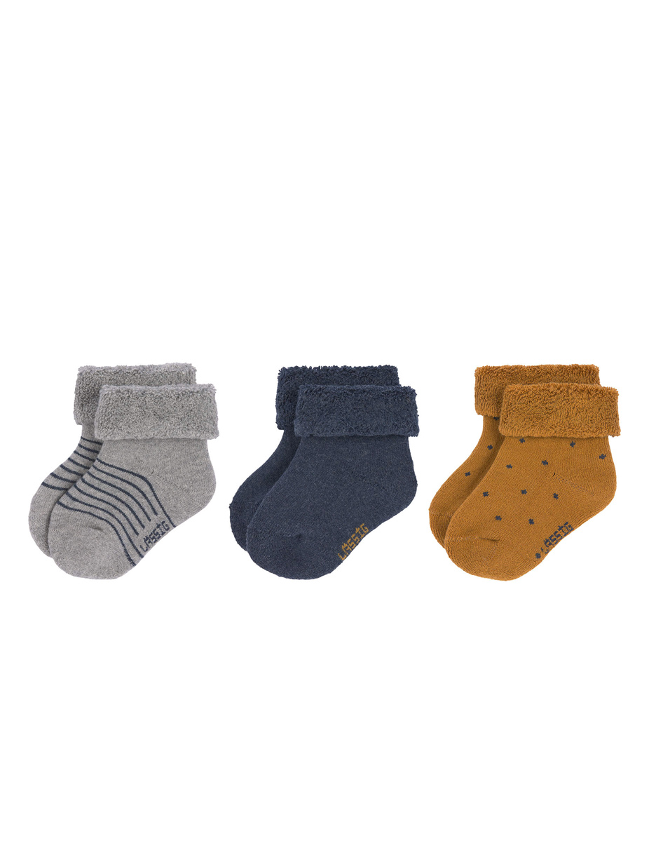 Lot de 3 chaussettes nouveau-né, bleu (Lassig)