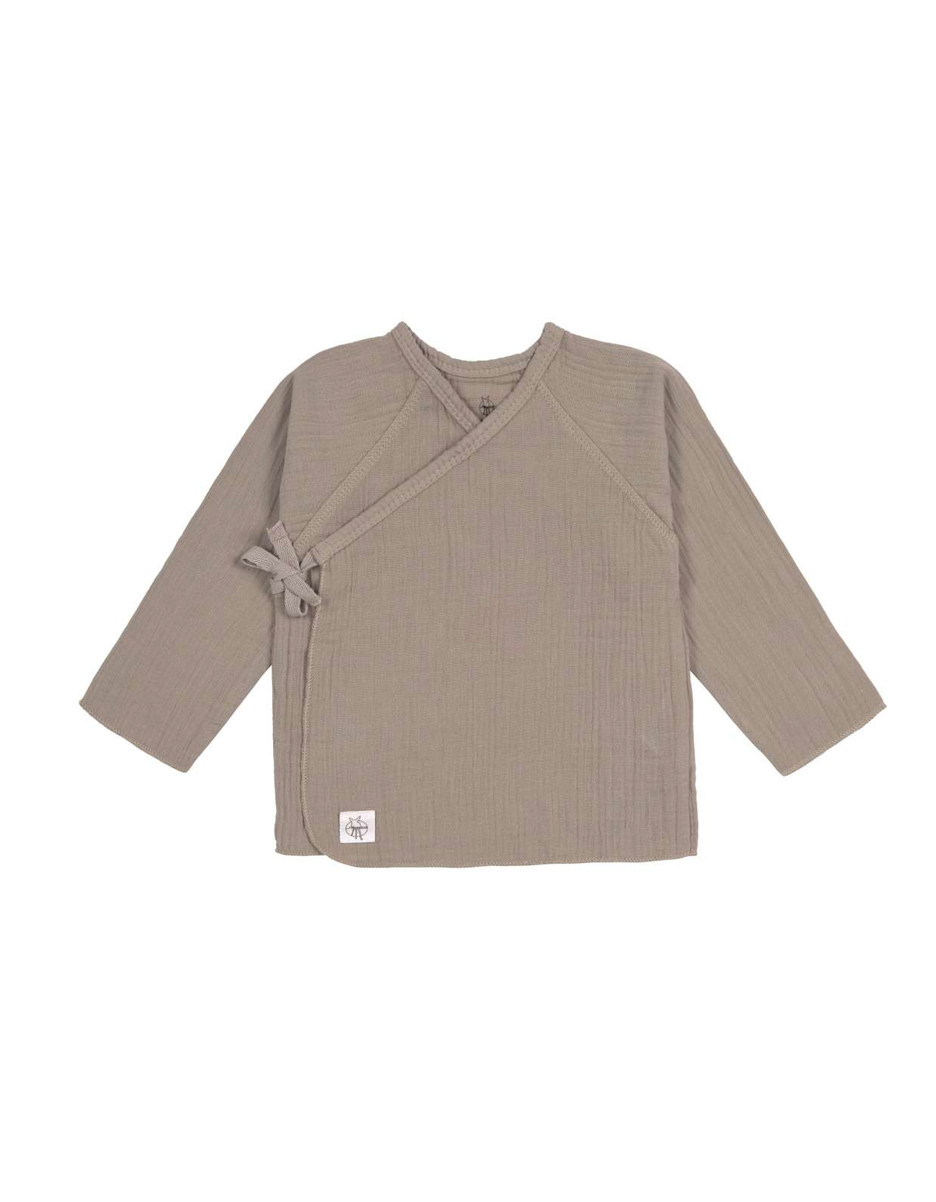 Kimono en mousseline GOTS taupe (Lassig)