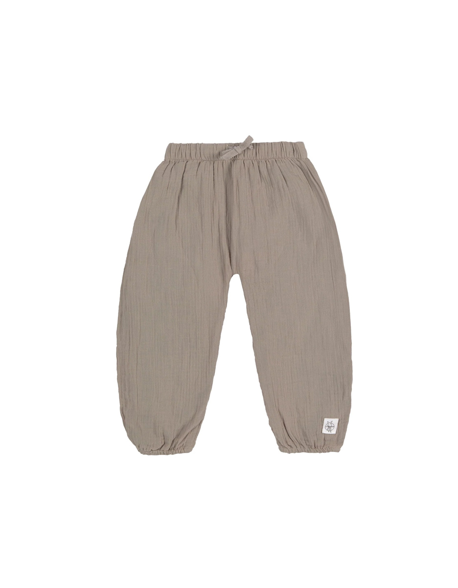 Pantalon en mousseline GOTS taupe (Lassig)
