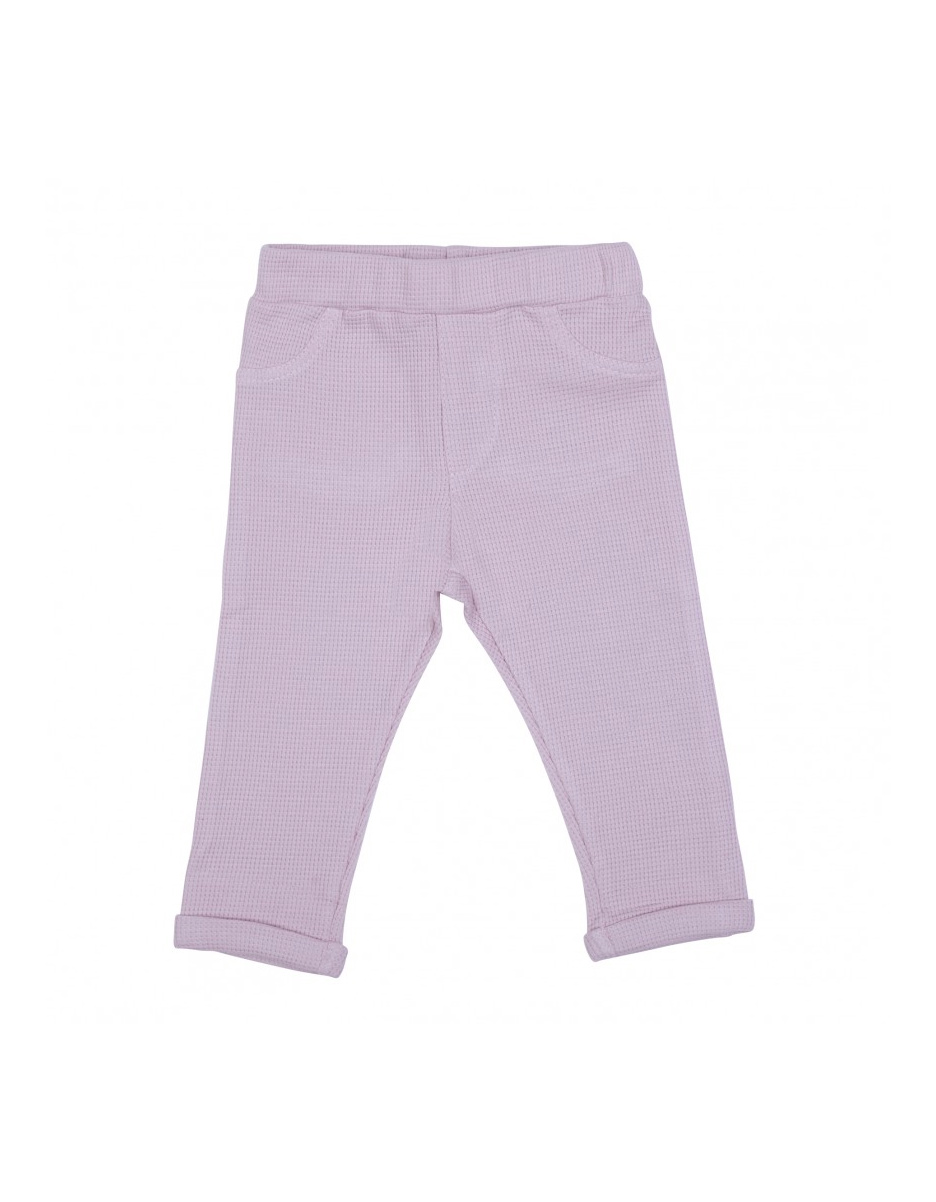 Pantalon legpants en micro nid d'abeille - pétale (BB&Co)
