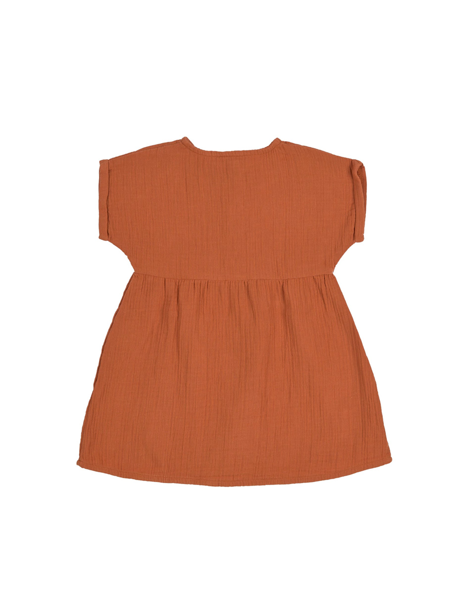 Robe en mousseline GOTS rouille (Lassig) – Image 2
