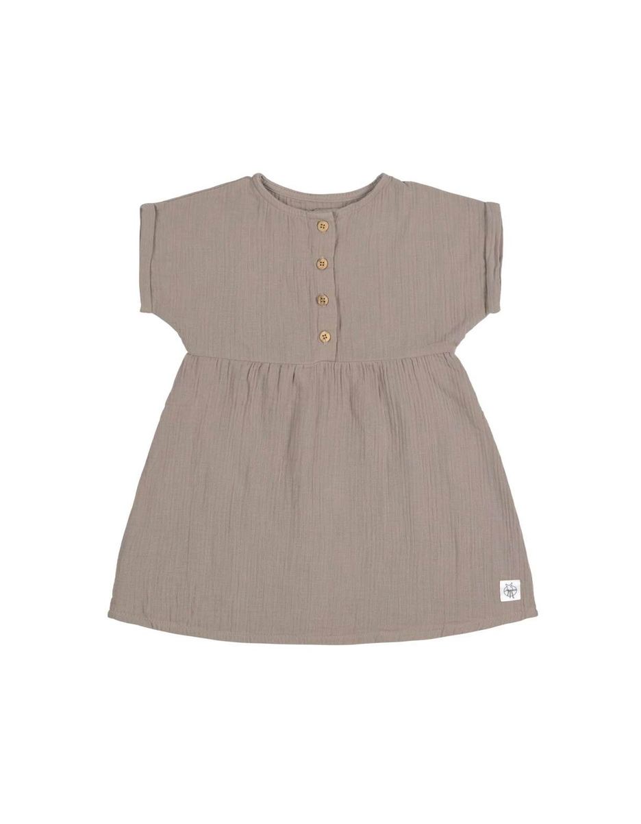 Robe en mousseline GOTS - taupe (Lassig)