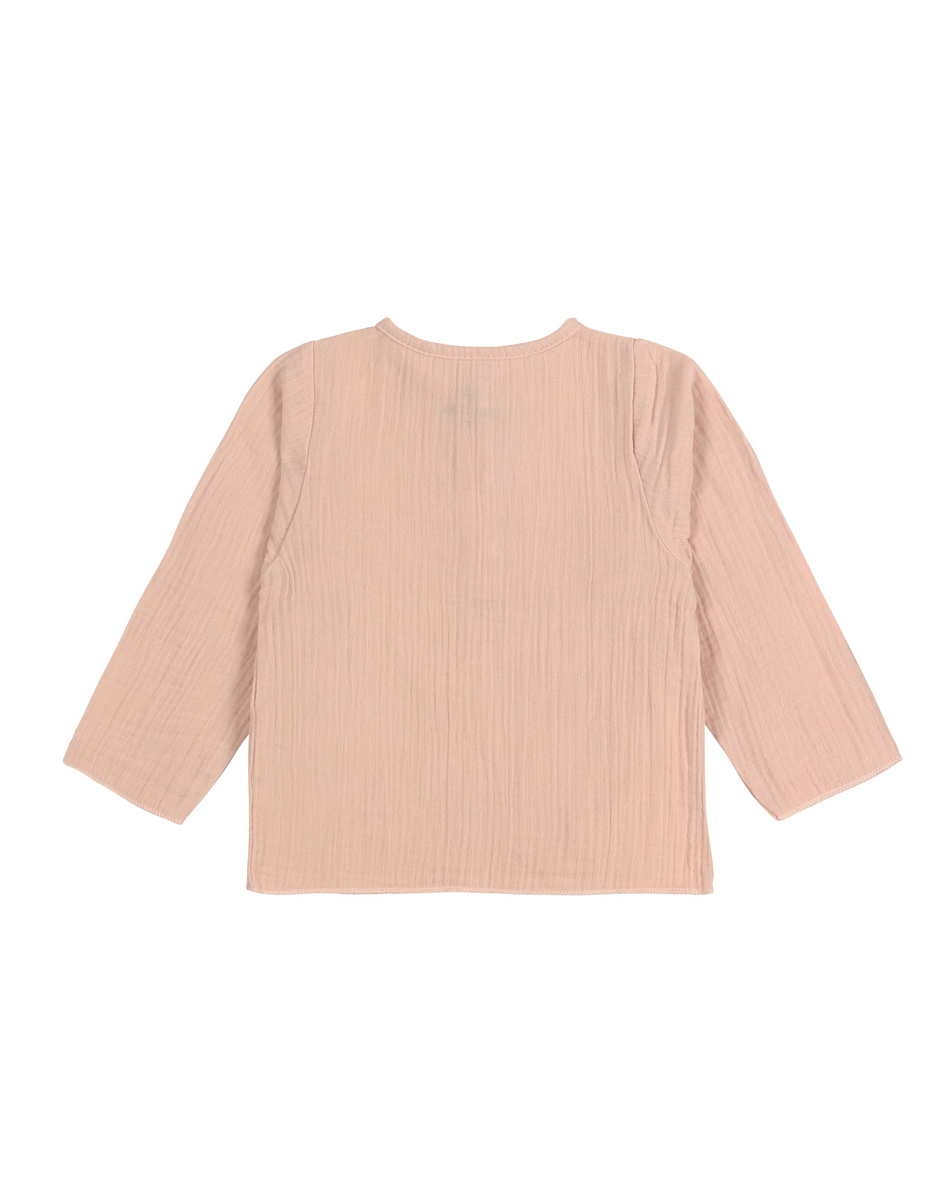T-shirt manches longues en mousseline GOTS rose (Lassig) – Image 2