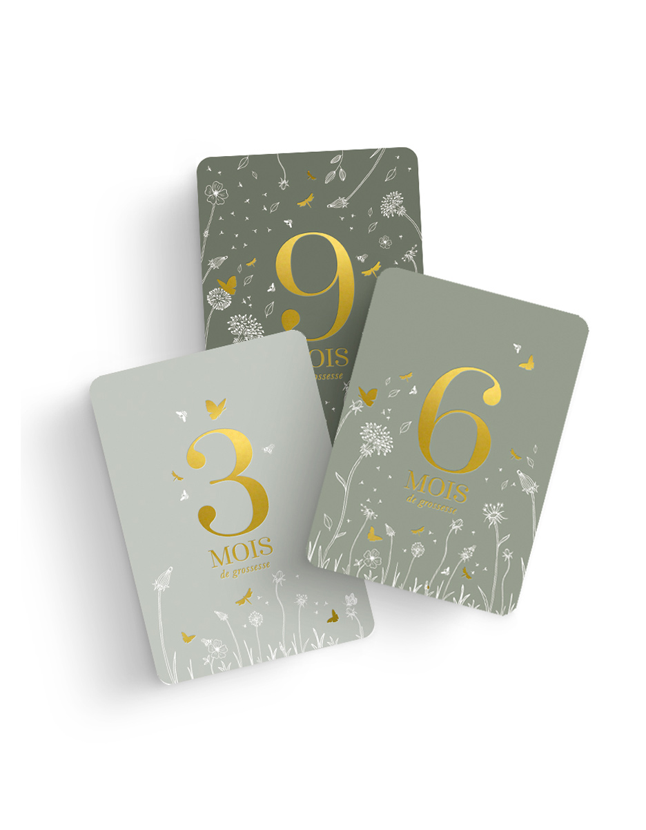 Cartes étapes grossesse Au Jardin (ZAKUW)