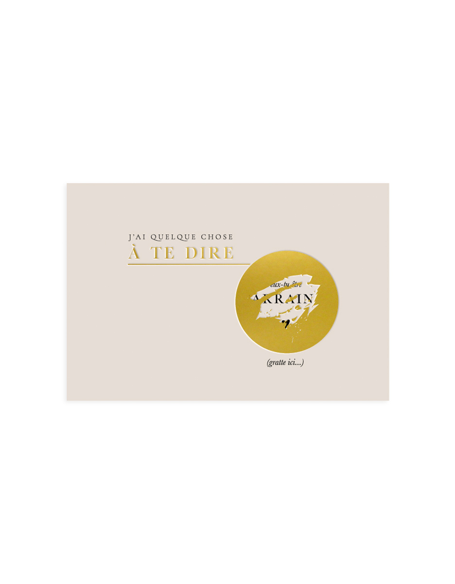 Carte annonce à gratter "Veux-tu être parrain ?" (ZAKUW)