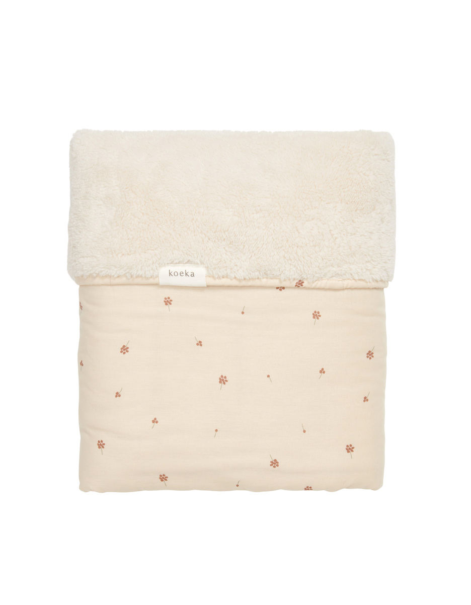 Couverture berceau teddy reversible Grainfield (Koeka)