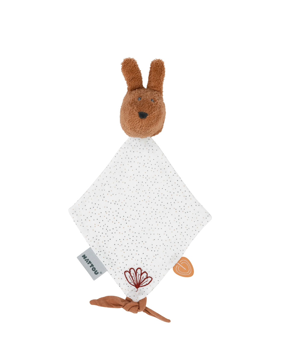 Mini-doudou Bonnie Lapin Rouille (Nattou) – Image 2