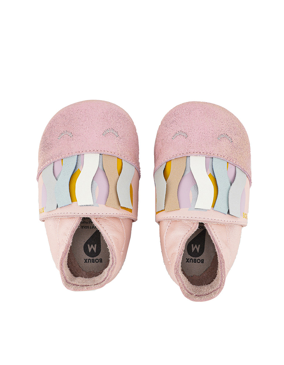 Chaussons en cuir soft soles - Jelly Blossom Pearl (Bobux)