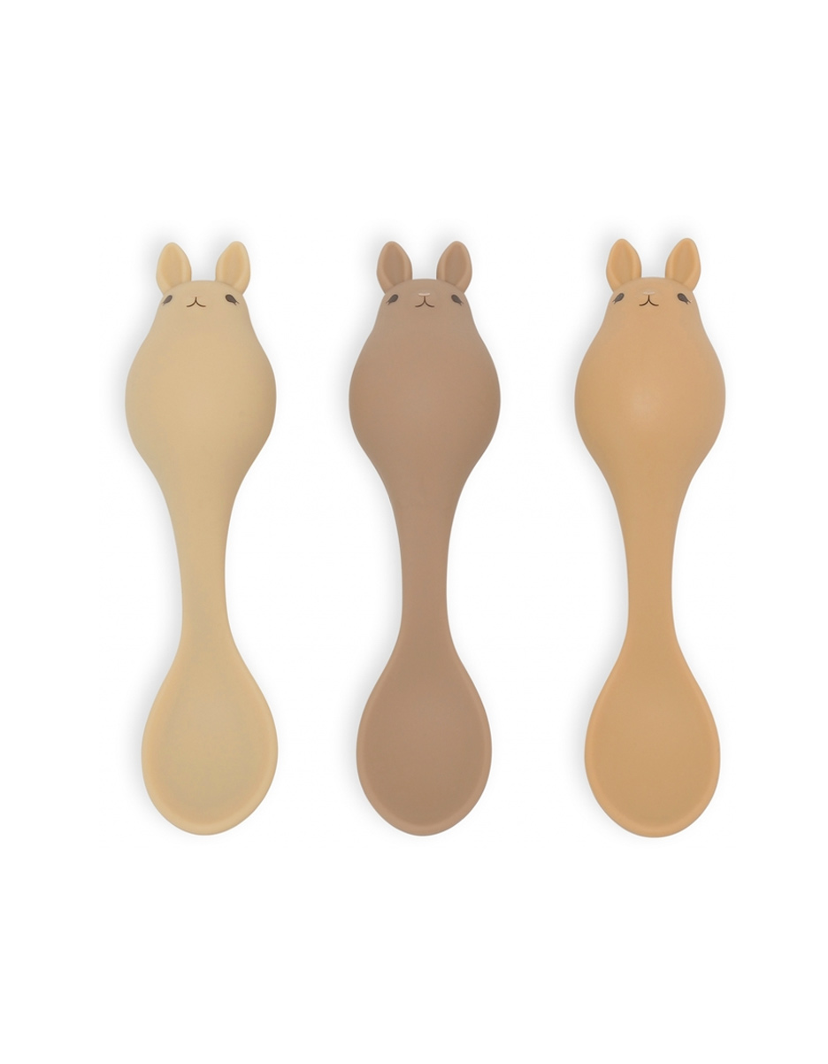 Lot de 3 cuillères bunny - rose (KongesSlojd)