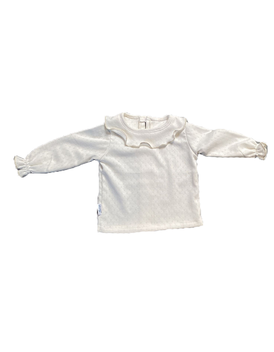 Tshirt pointelle blanc (Liena)