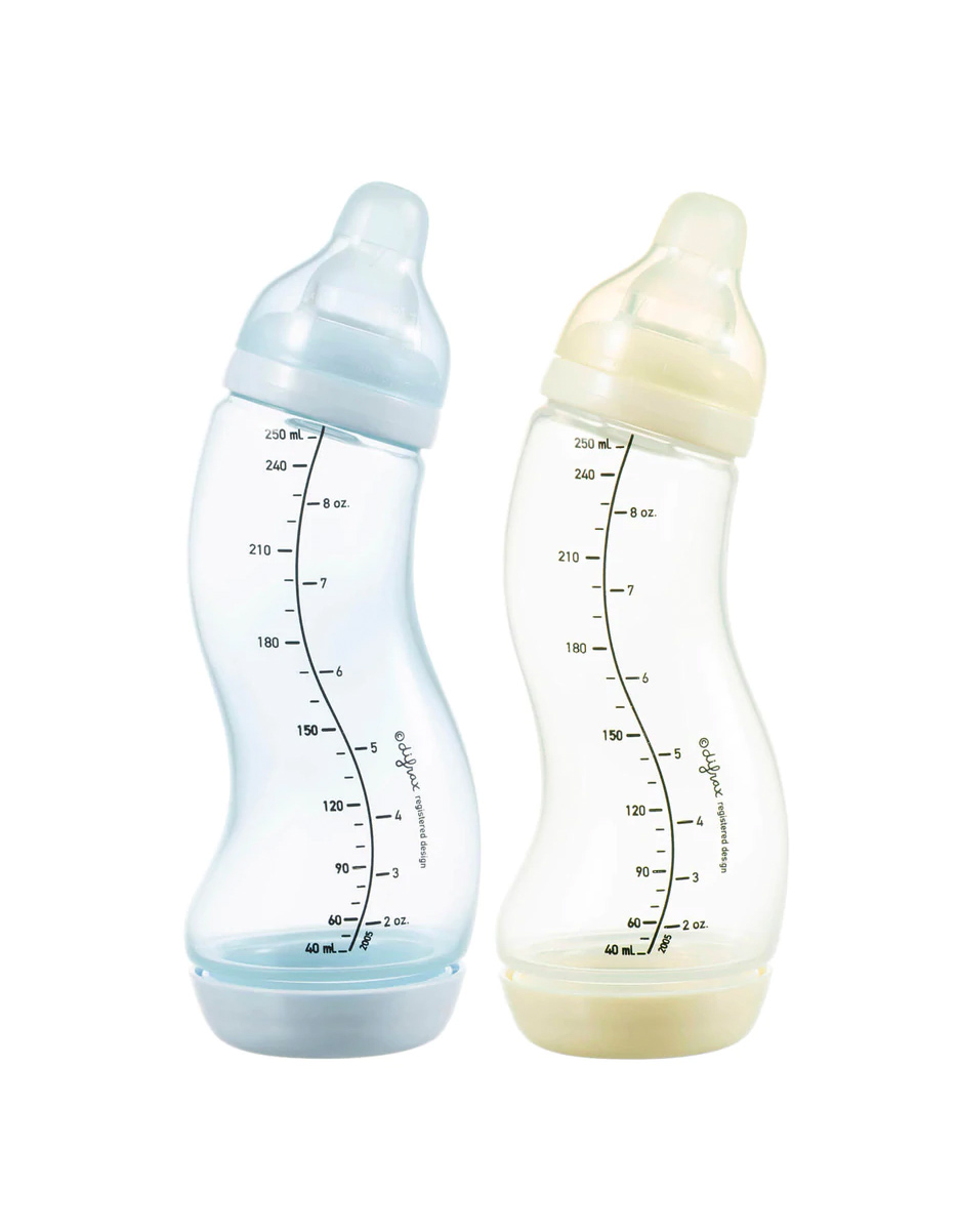 Biberon S anti-colique Natural - 250 ml - Doublepack Ice/Popcorn (Difrax)