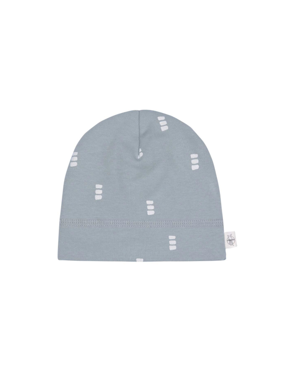 Bonnet Interlock GOTS Blocks bleu clair (Lassig)