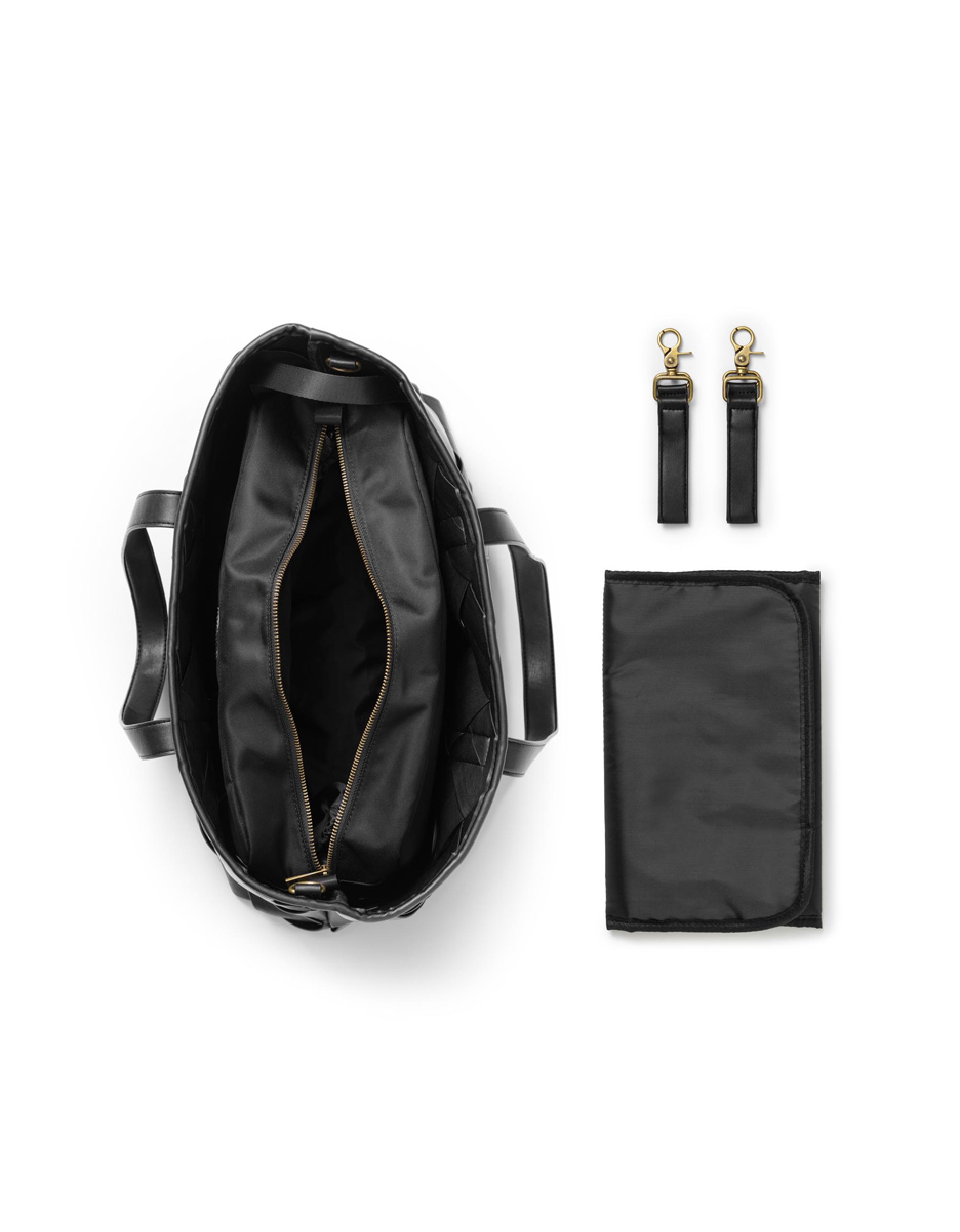 Sac à langer Braided Leather - Black (Elodie Details) – Image 2