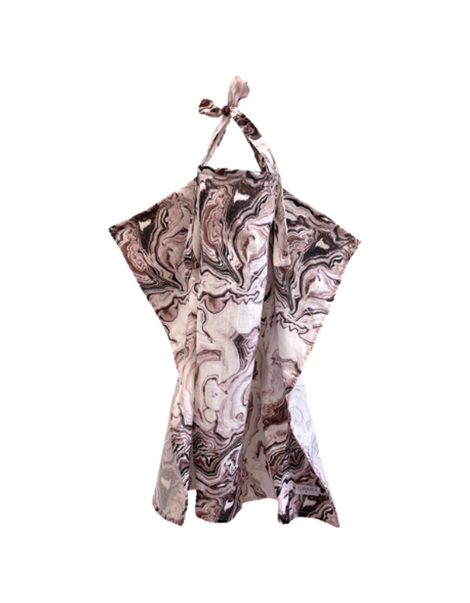 Cap d'allaitement Marbré Vieux Rose (Ilmaha)