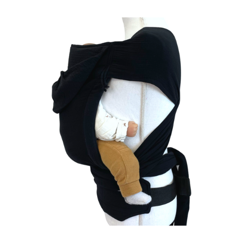 Mei Tai Porte-bébé  uni noir (Ilmaha) – Image 2