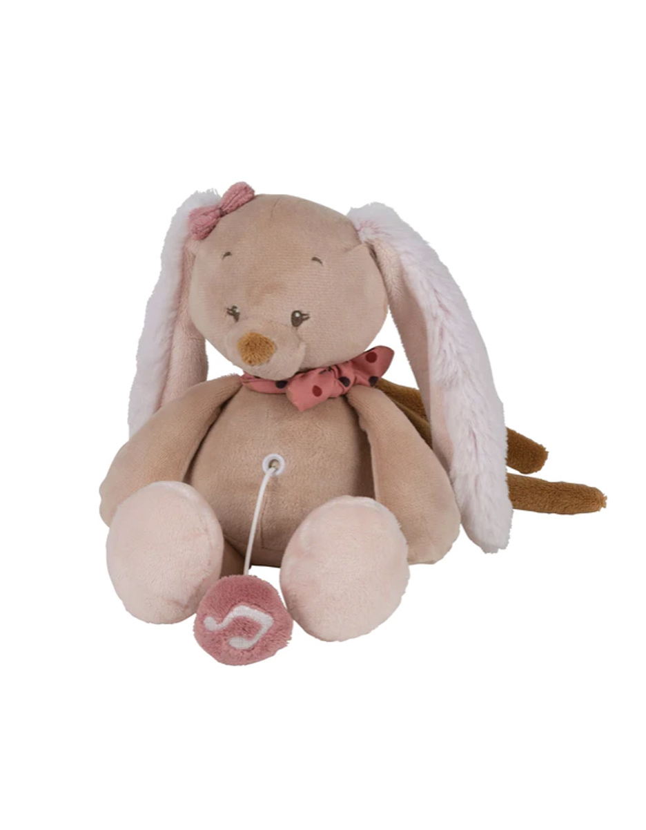 Peluche Musicale Lapin Sasha Et Pauline - Beige - 20 Cm (Nattou)