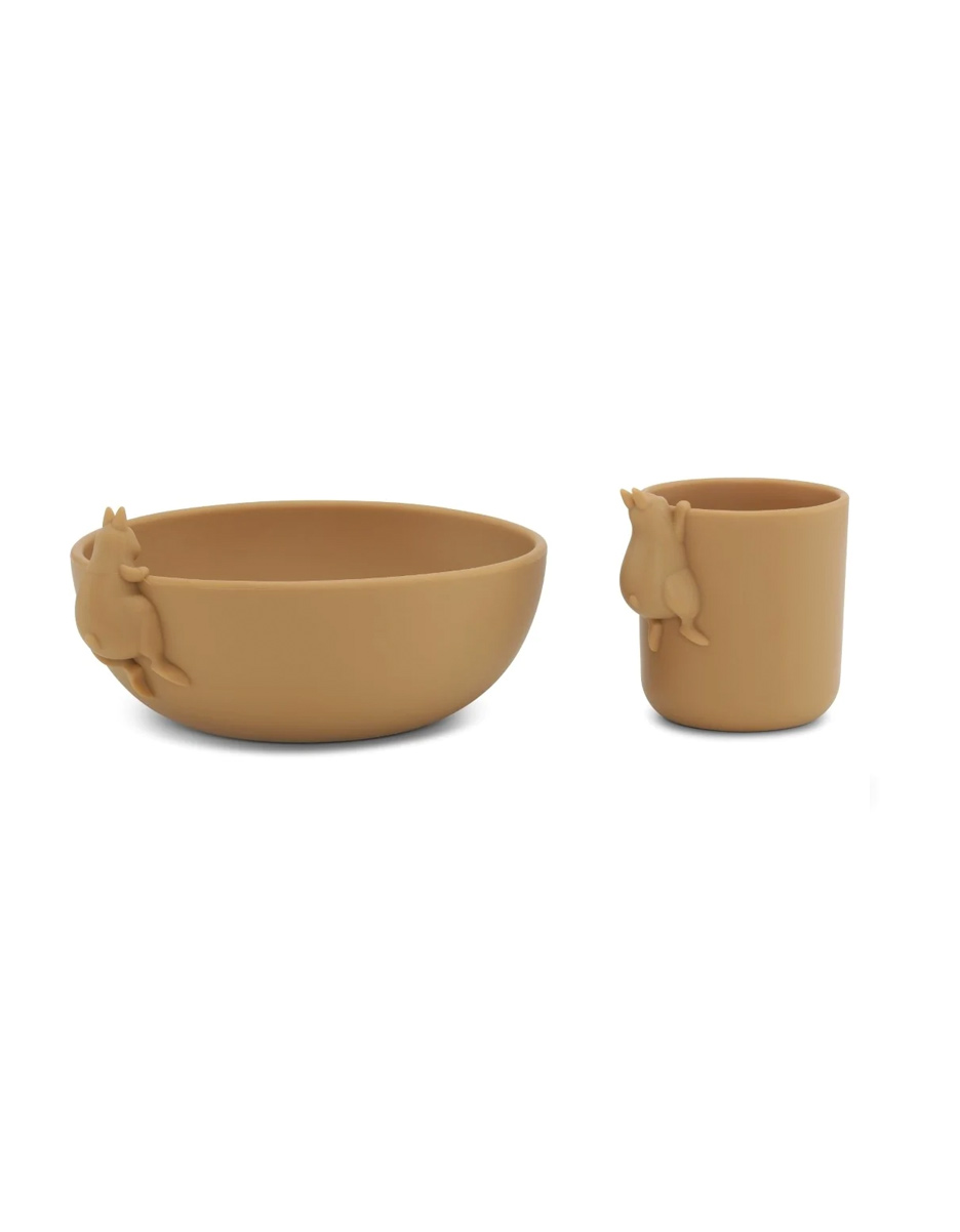 Bol et tasse lapin - Amande (KongesSlojd)