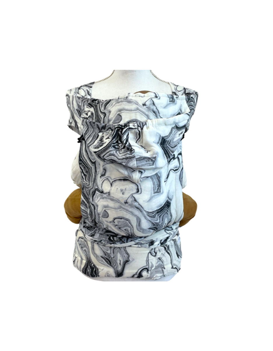 Mei Tai Porte-bébé marbré gris(Ilmaha)