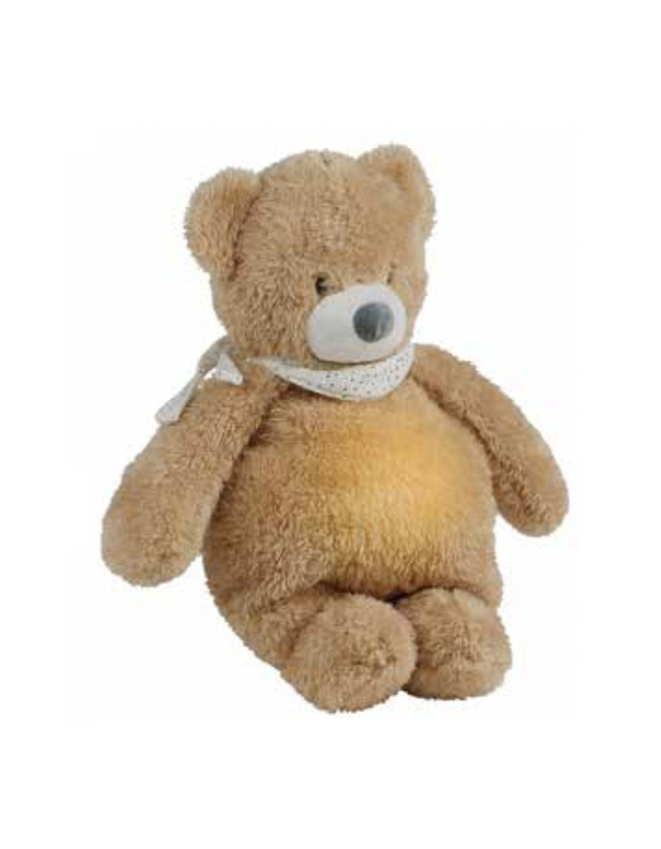Sleepy veilleuse peluche ours brun clair (Nattou)