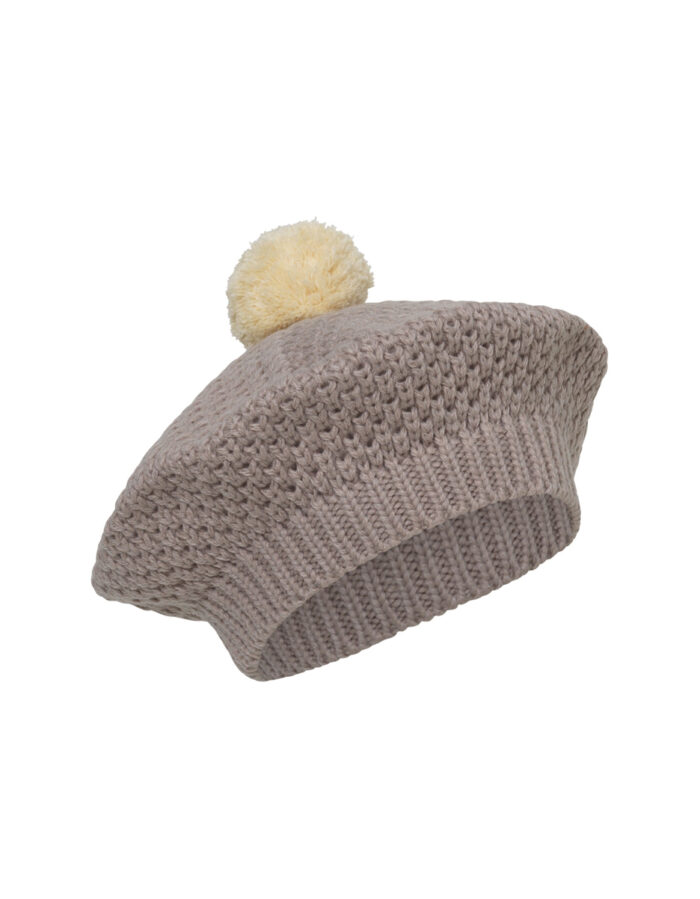 Beret arc en laine  - stone (Konges Slojd)