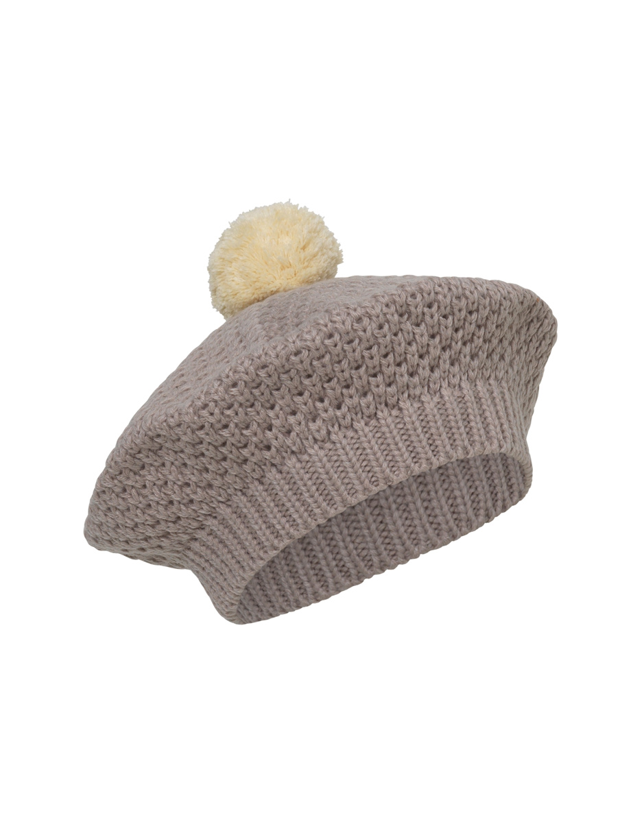 Beret arc en laine  - stone (Konges Slojd)