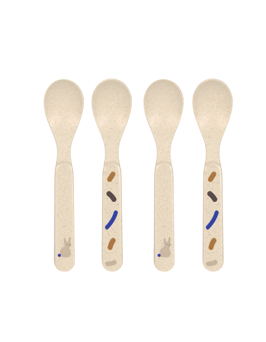 Lot 4 cuillères little mateys bleu roi (Lassig)