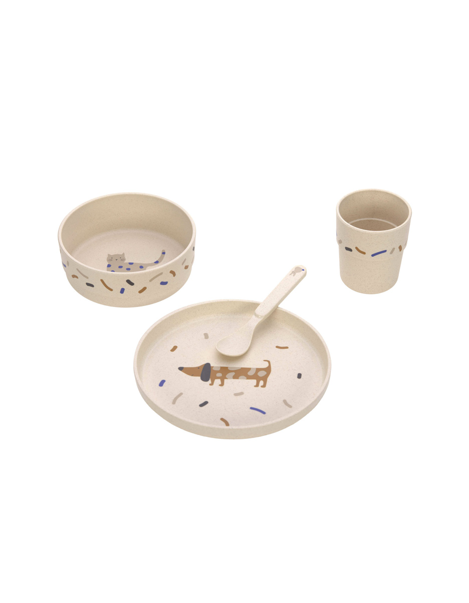 Coffret repas little mateys bleu roi (Lassig)