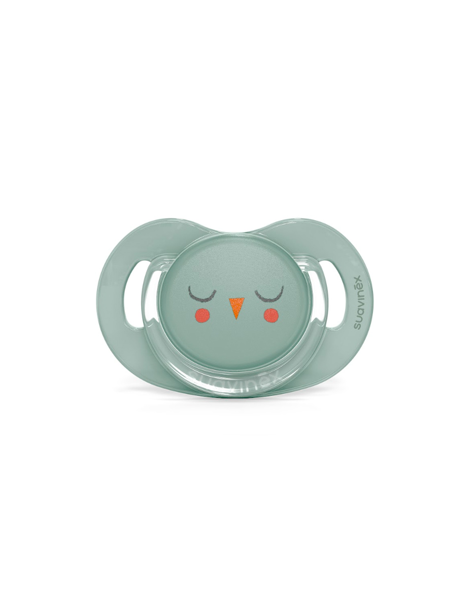 SX - BONHOMIA - soother sili. reversible 6/18M - owl green (Suavinex)