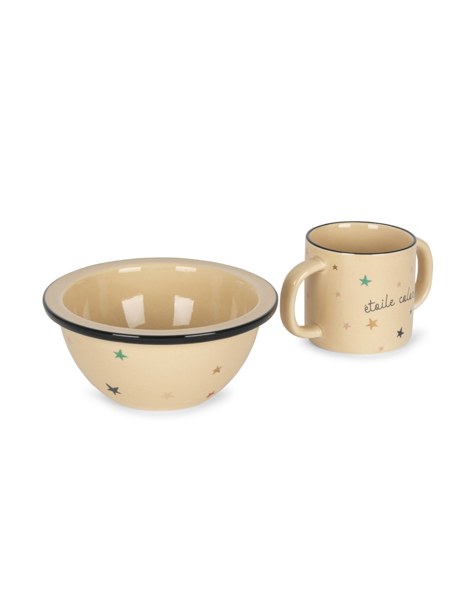 CERAMIC BOWL & CUP ETOILE COLOREE (KongesSlojd)
