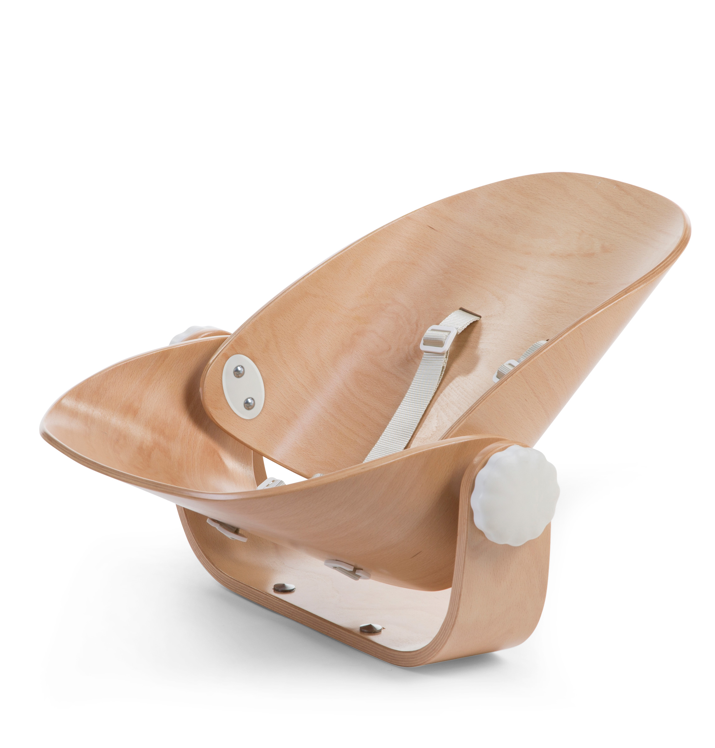 EVOLU NEWBORN SEAT POUR EVOLU 2 + ONE.80° - BOIS - BLANC NATUREL(Childhome) – Image 2