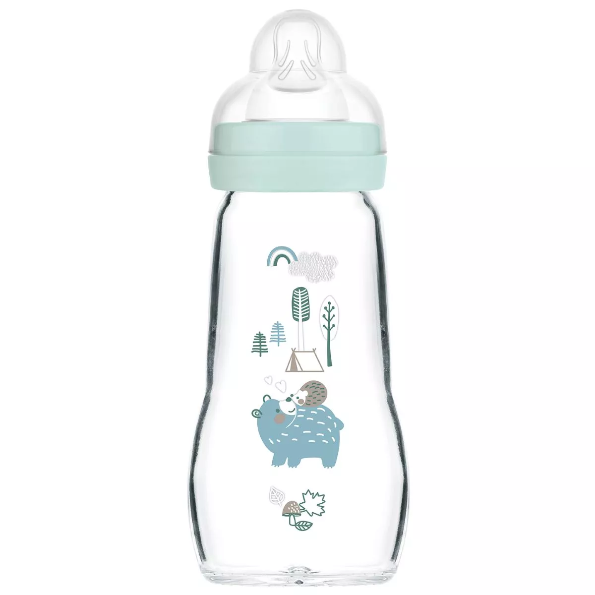 MAM Biberon on verre 260 ml, 2+ mois, Lot de 1 Vert (MAM)