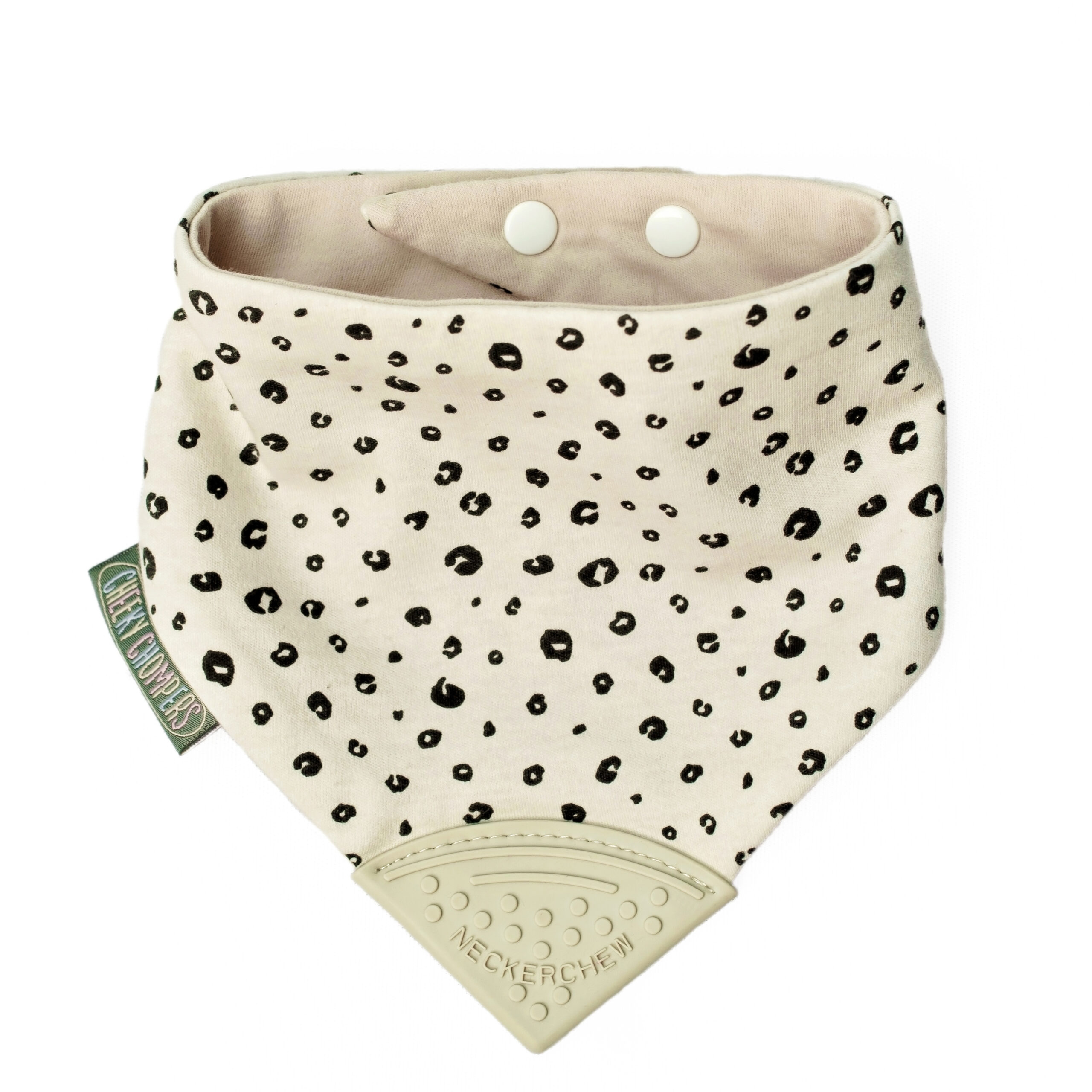 Bavoir bandana -léopard beige- (BB and Co)
