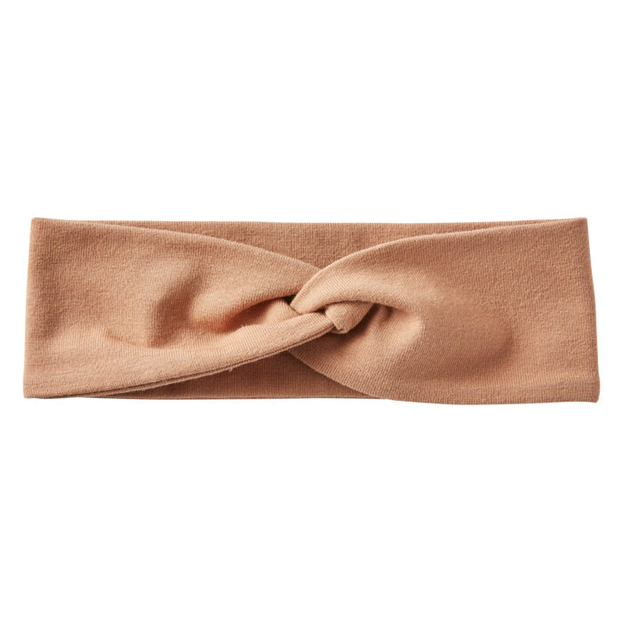 Bandeau large effet turban uni cassonade (BB and Co)