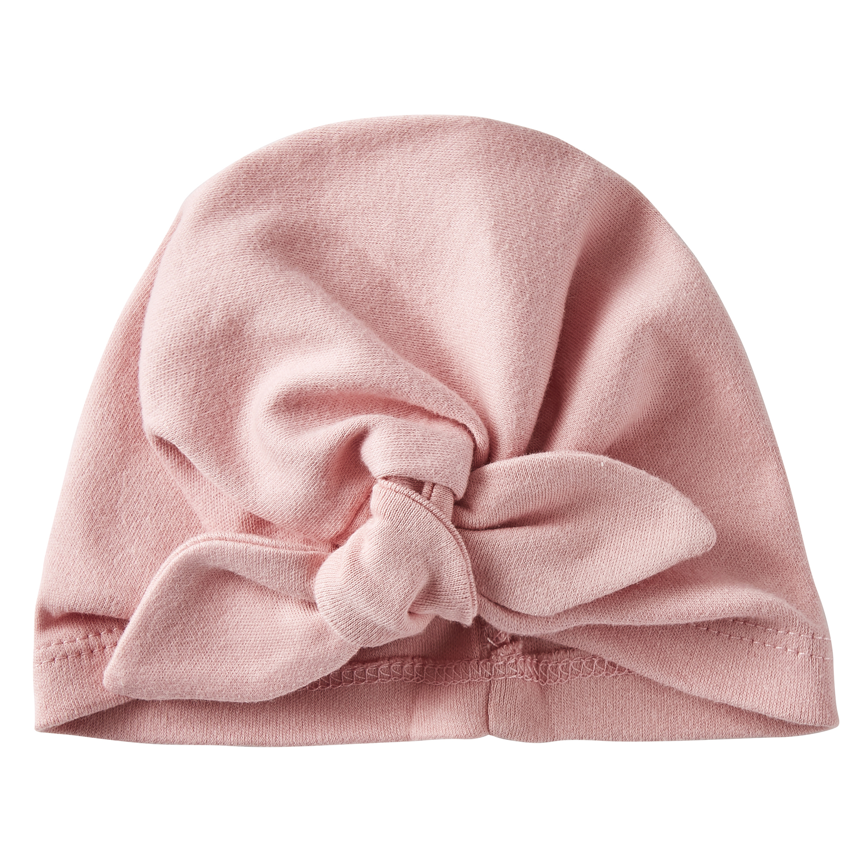 Bonnet naissance forme turban rose thé (BB and Co)
