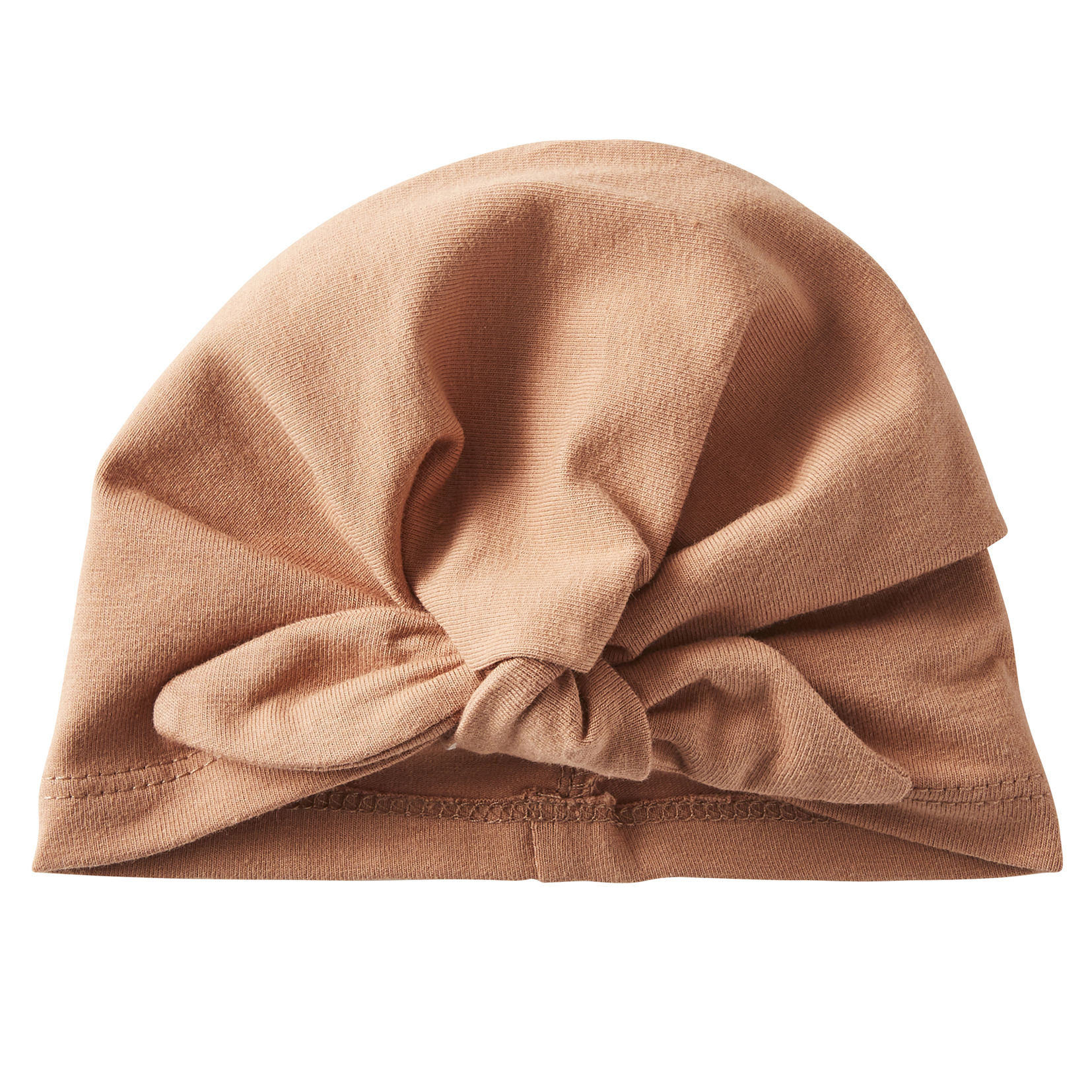 Bonnet naissance forme turban cassonade (BB and Co)