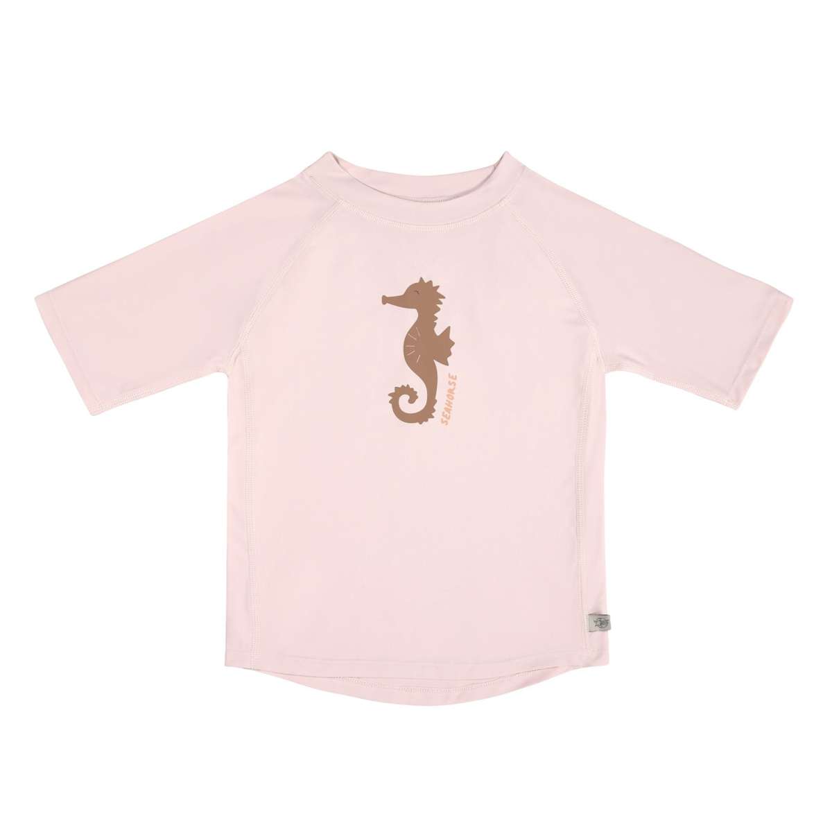 T-shirt anti-UV manches courtes enfants - Hippocampe, rose clair (Lassig)