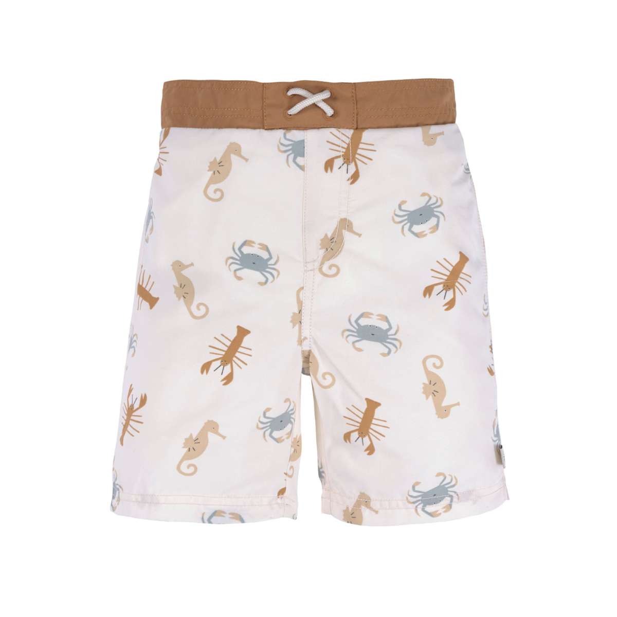 Short de bain anti-UV enfants - Animaux de la mer, blanc cassé (Lassig)