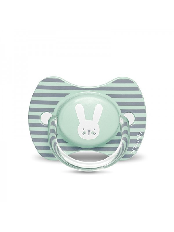 SX - HYGGE - SOOTHER - SILI. - REVERSIBLE - 6/18M - GREEN RABBITS (Suavinex)
