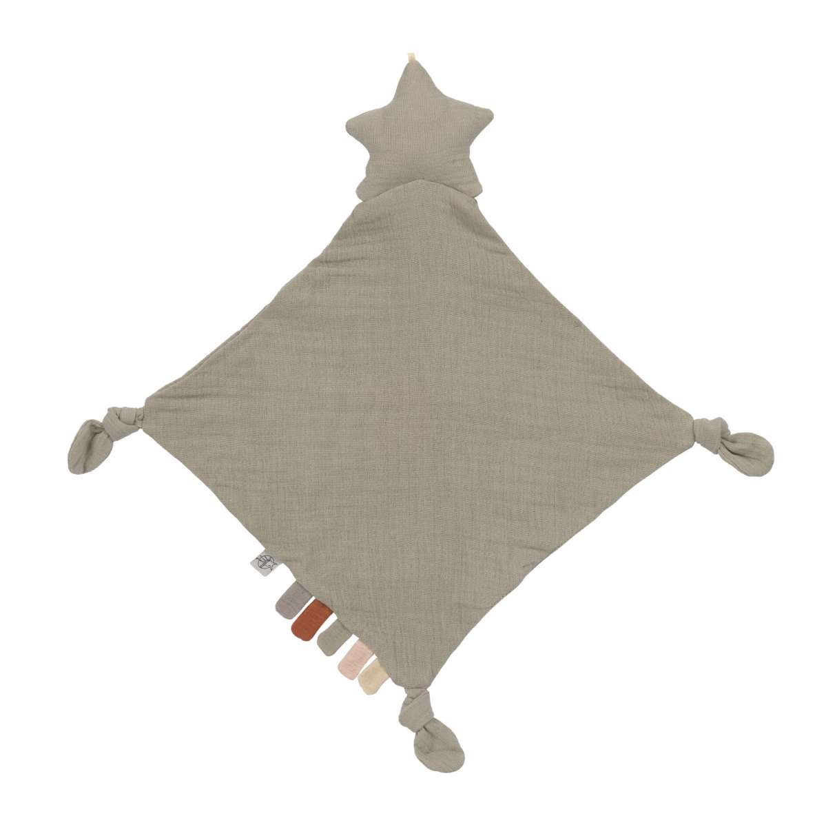 Doudou bébé GOTS, Étoile olive (Lassig)