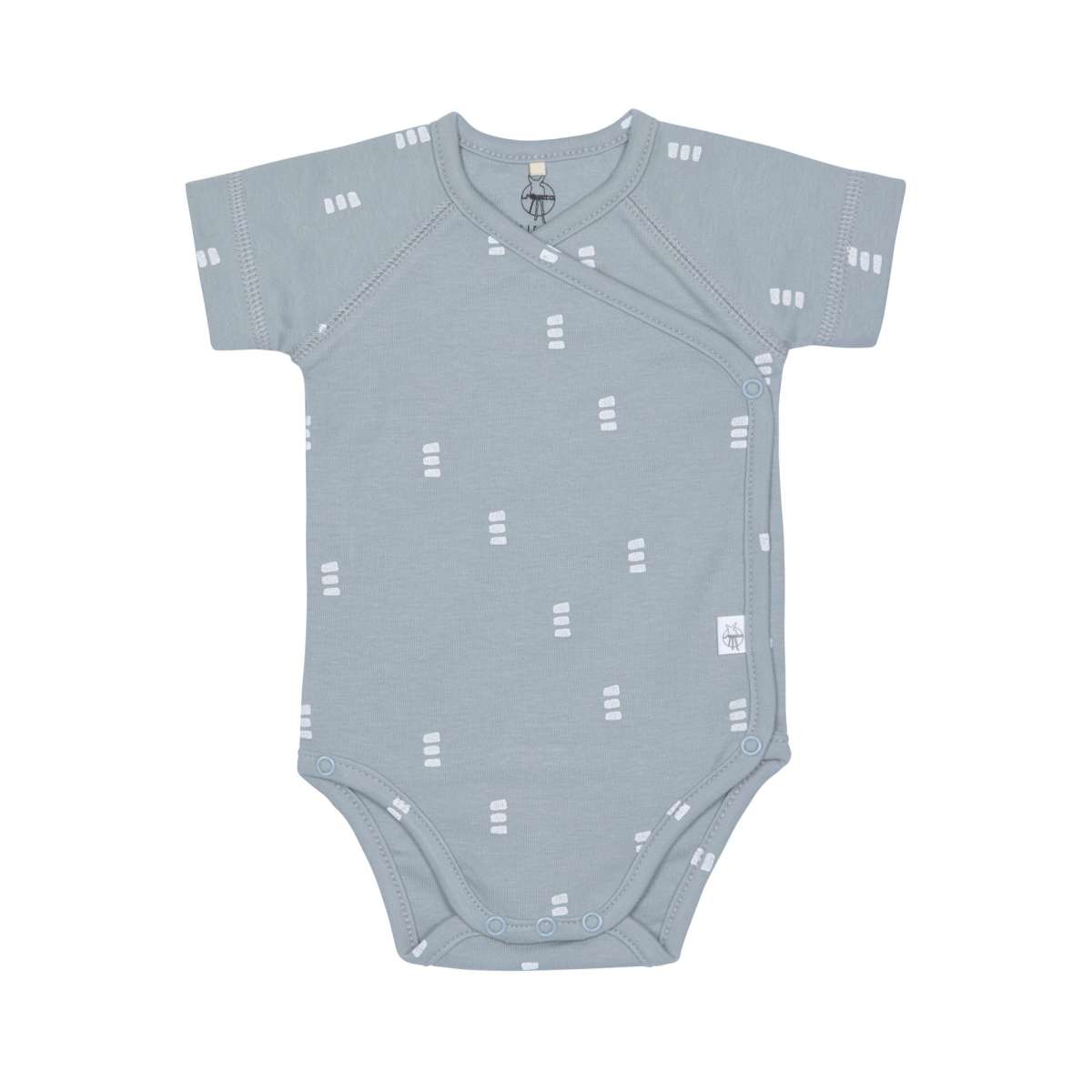 Body Bébé Manches Courtes - GOTS, Blocks bleu clair  (Lassig)