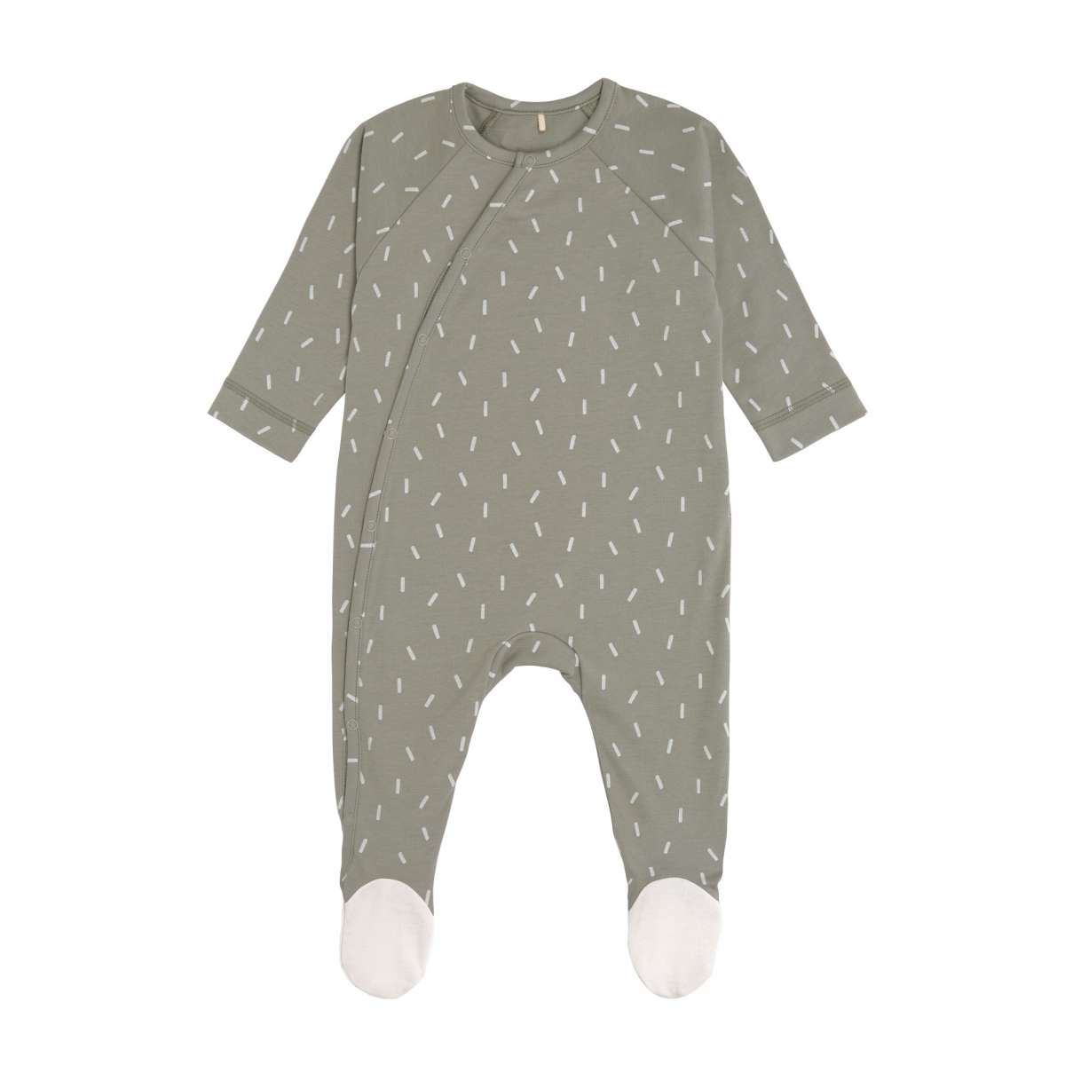 Pyjama bébé avec pieds GOTS - Cozy Colors, Petits Traits Olive (Lassig)