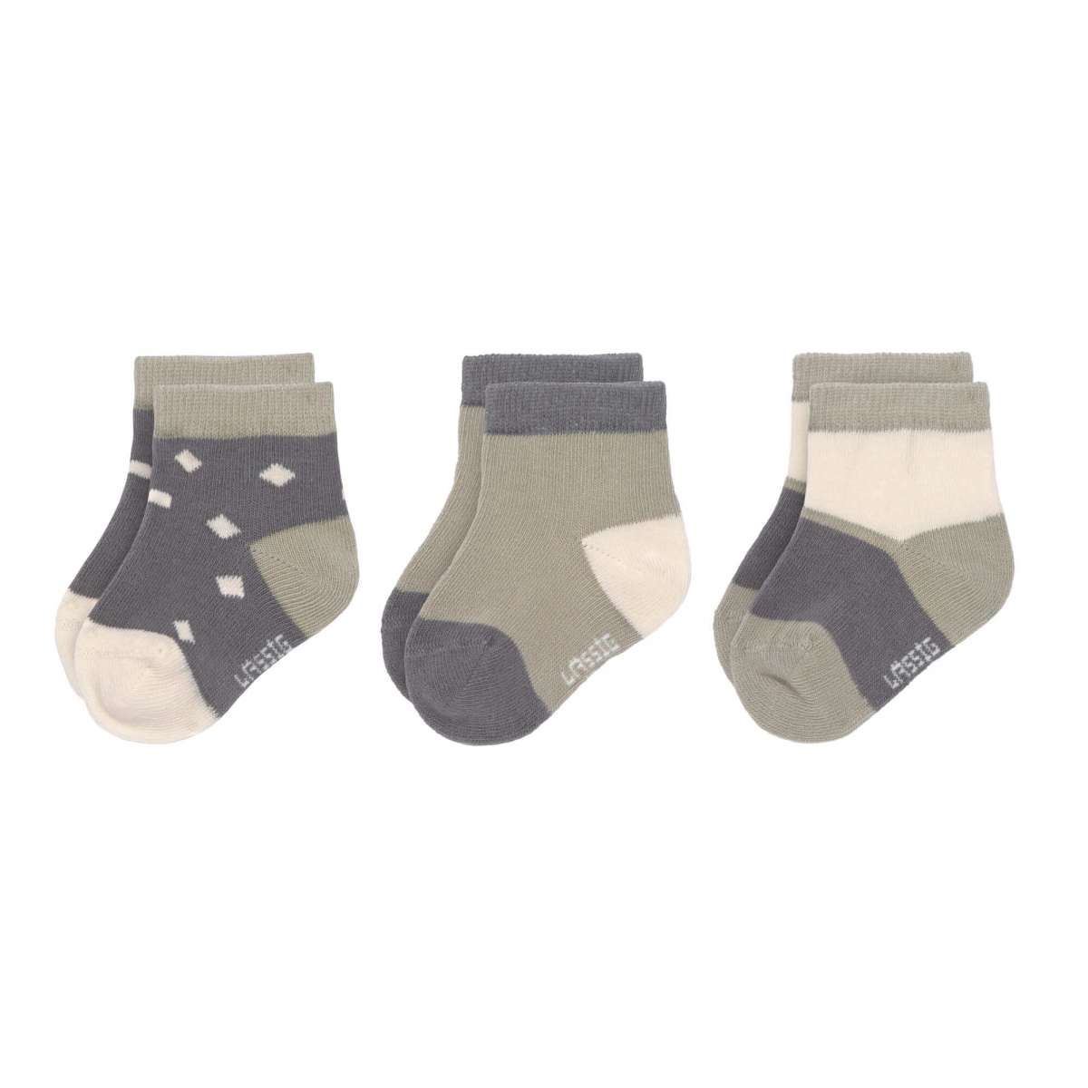 Chaussettes Sneaker Enfants (3 pcs.) - Cozy Colors, Anthracite (Lassig)