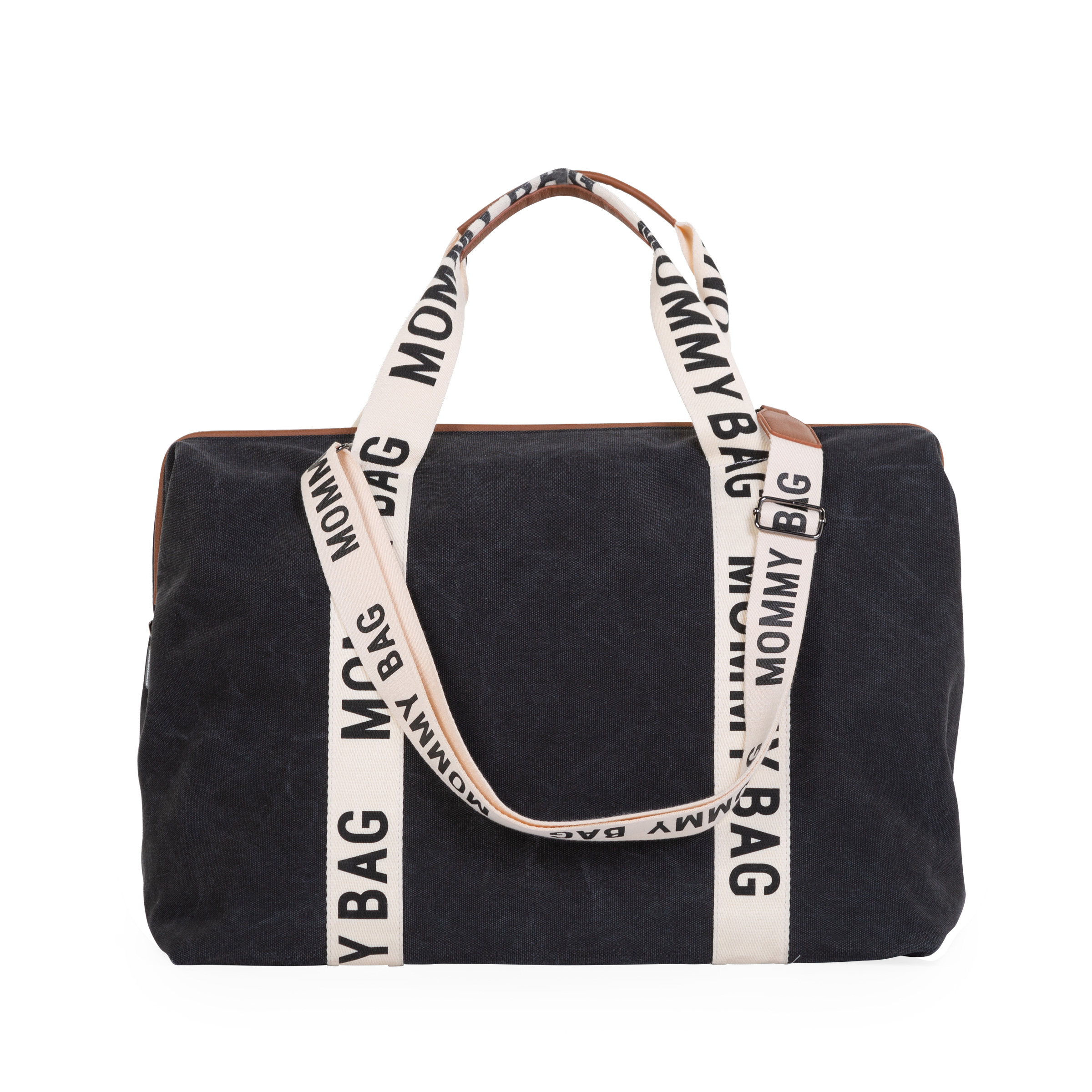 MOMMY BAG ® SAC A LANGER – SIGNATURE - TOILE - NOIR (Childhome)